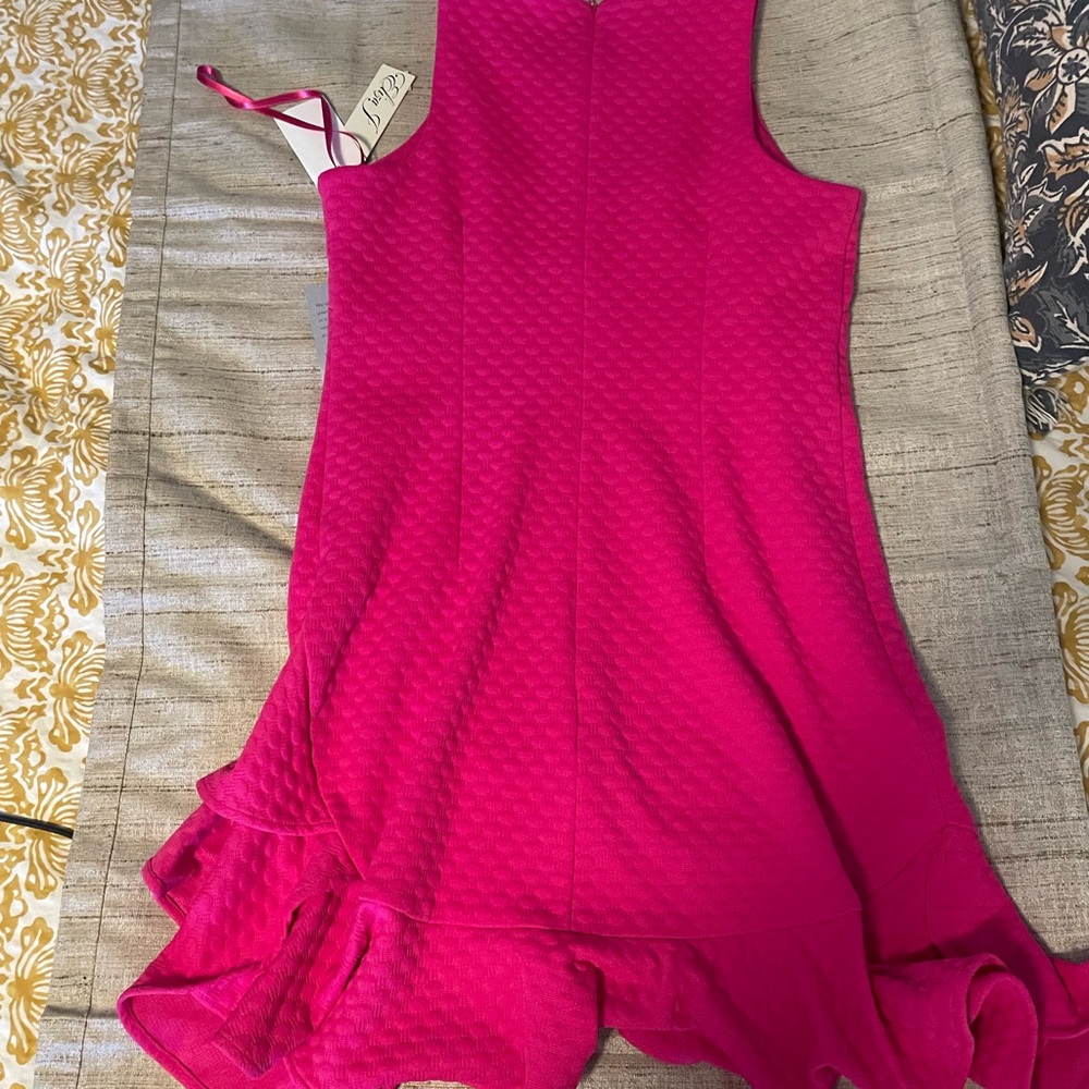 Pink Sleeveless Textured Dress